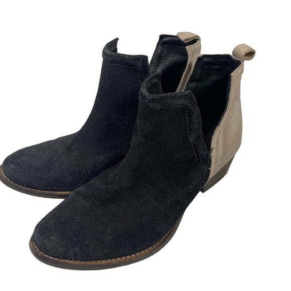 Black and Clay colorblock bootie in nice leather Sz 7.5‎ - Picture 2 of 4